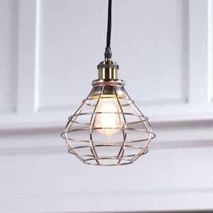 Style Selections Ravensport Silver Cage Pendant Light‎ Shade Industrial Set of 2